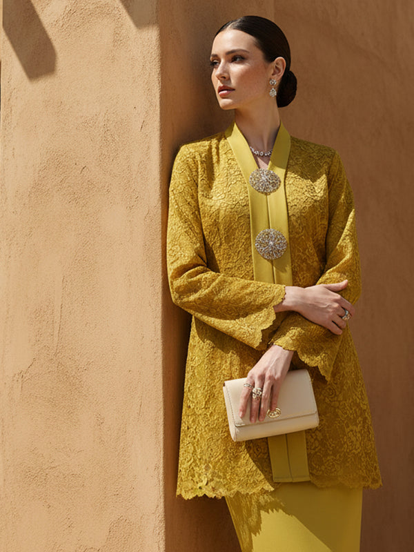 BAJU KEBAYA SHEREEN (MUSTARD)